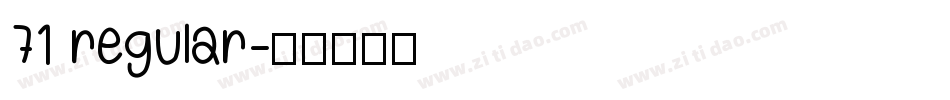 71 regular字体转换
